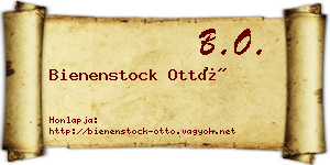 Bienenstock Ottó névjegykártya